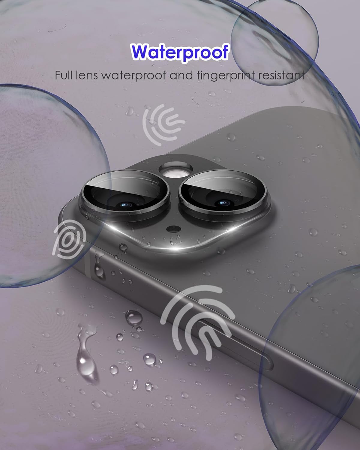 Para iPhone 15 PlusiPhone 15 Protector de lente de cámara Metal Plus Anillo de aleación de aluminio 9H Pantalla de vidrio templado Funda de cámara