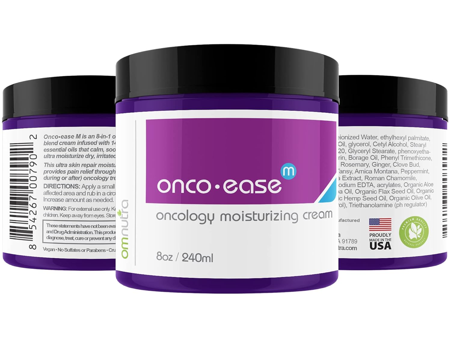 OncoEase Oncology Cream – Loción orgánica para el cuidado de la piel para alivio tópico, hidratante extra fuerte para el cuidado de la piel seca