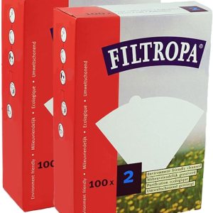 Filtros de café blanco #2 – Paquete de 2 (200 filtros en total) Filtros de café blanco #2 – Paquete de 2 (200 filtros en total)