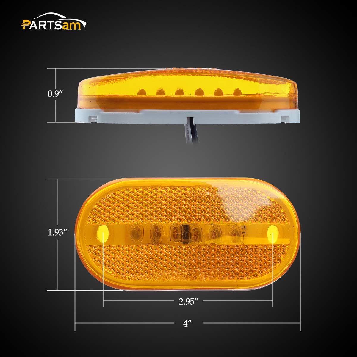 Luces laterales de 6 LED y 4 pulgadas