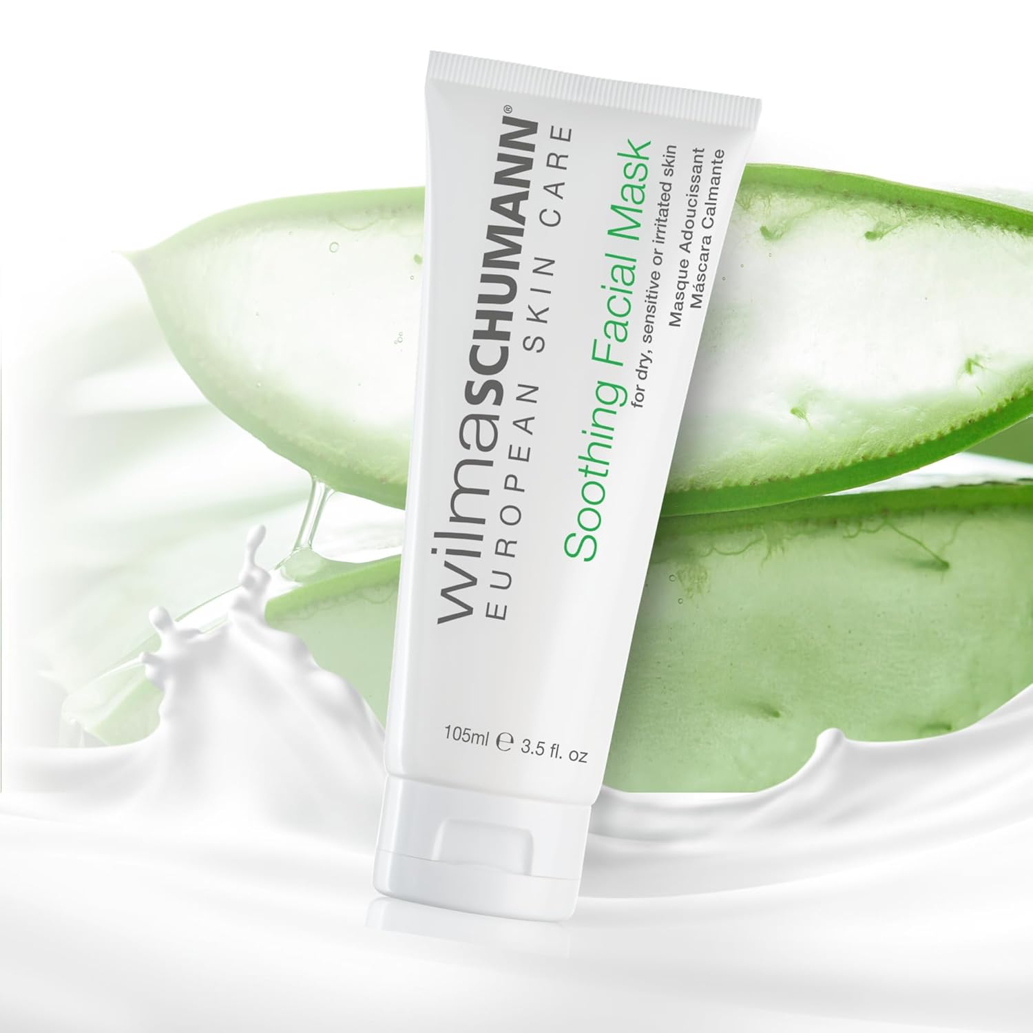 Mascarilla facial calmante – Crema hidratante hidrata la piel seca y sensible – Mascarilla facial, 3.5 onzas3.6 fl oz – Cuidado de la piel de lujo