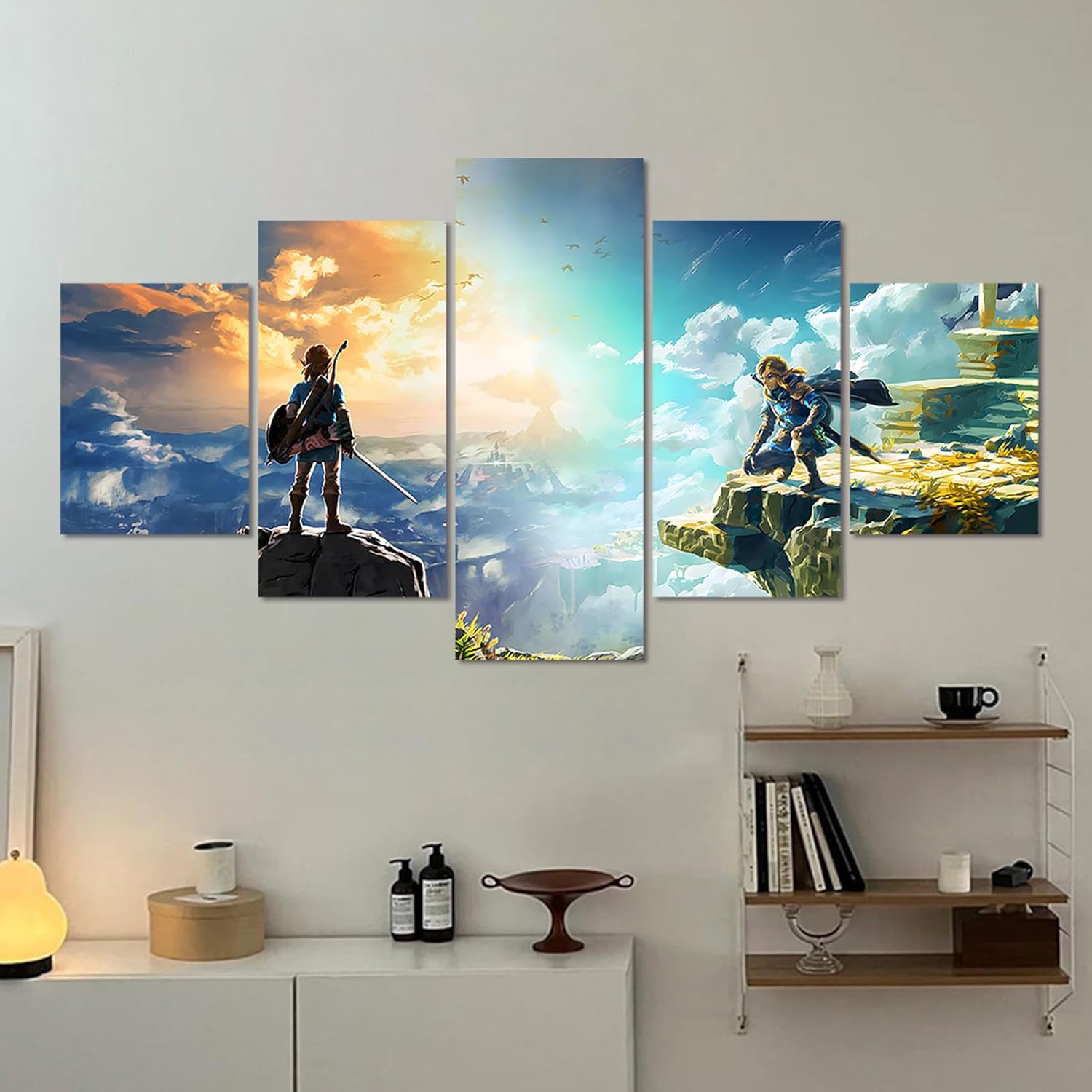 Póster de anime The Legend of Zelda Breath of the Wild and Tears of the Kingdom – Póster para videojuegos, impresión en alta definición, lienzo,