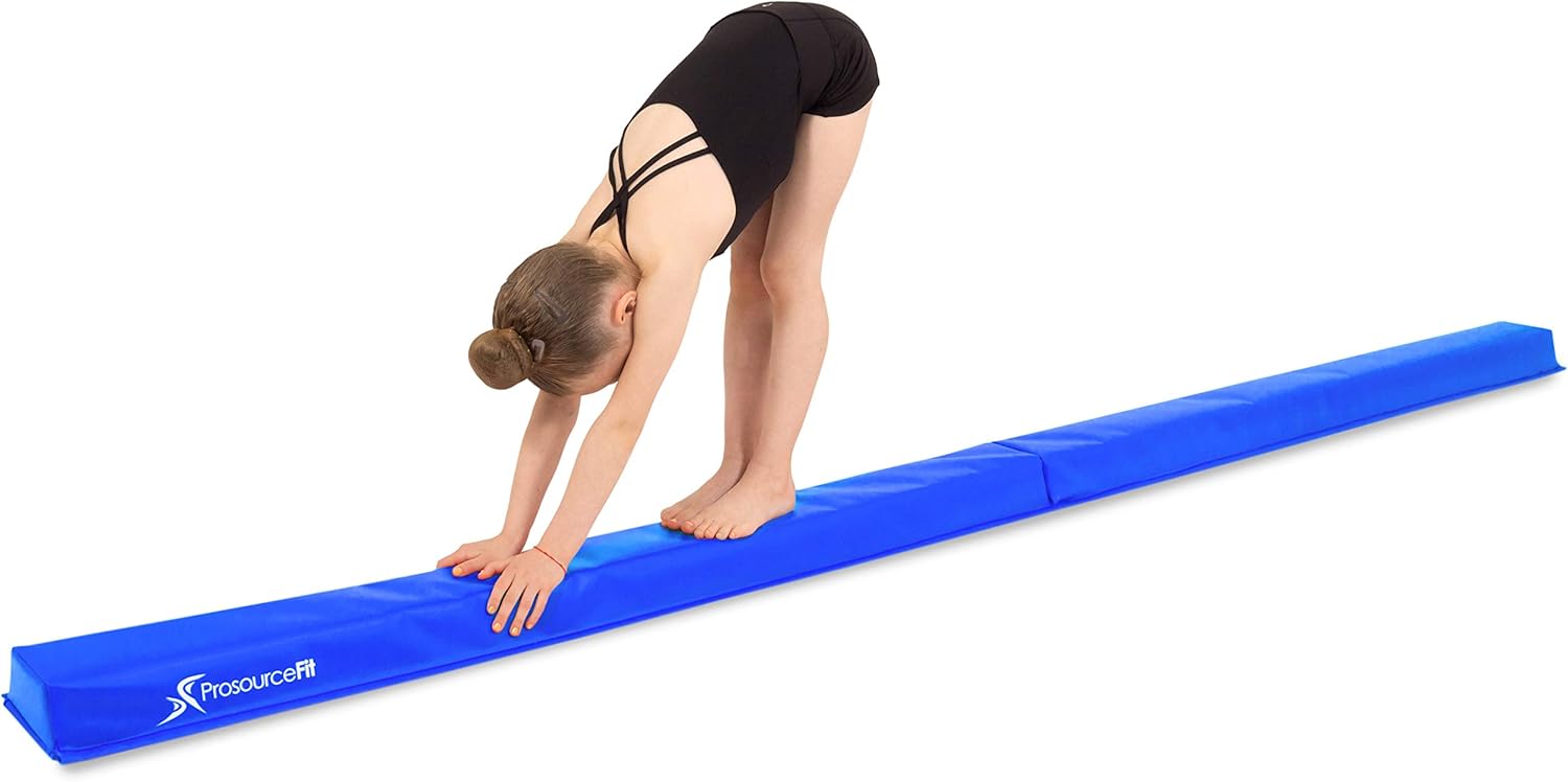 ProsourceFit – Viga de equilibrio de gimnasia para niños, haz plegable firme de 9 pies de largo con superficie antideslizante de 4 pulgadas de ancho