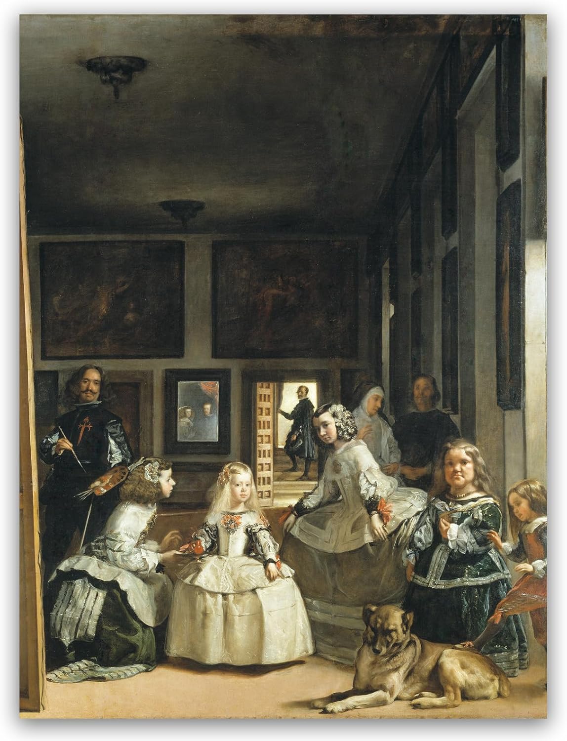 Yomcut Diego Velázquez – Lienzo decorativo para pared, póster de Las Meninas, famosas reproducciones de pintura al óleo, impresiones clásicas,