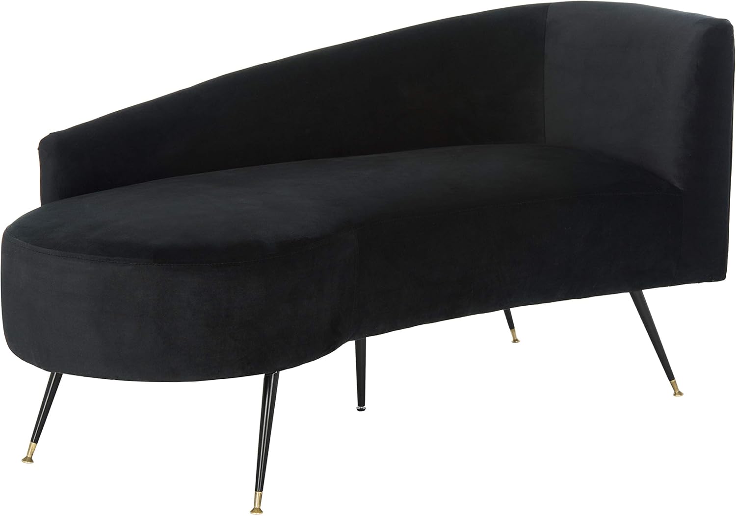 Safavieh Inicio Evangeline Glam Sofá biplaza parisino de terciopelo negro