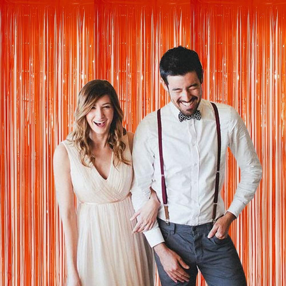 Twinkle Star 4 Pack Photo Booth Backdrop 3FT x 8FT Metallic Tinsel Foil Fringe Curtains Environmental Background for Birthday Wedding Party