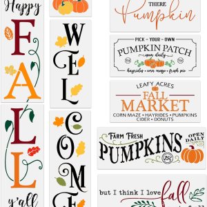 Plantillas de otoño para pintar en madera, plantillas de calabaza reutilizables para dibujo de Acción de Gracias, gran bienvenidafeliz otoño Y’All Plantillas de otoño para pintar en madera, plantillas de calabaza reutilizables para dibujo de Acción de Gracias, gran bienvenidafeliz otoño Y’All