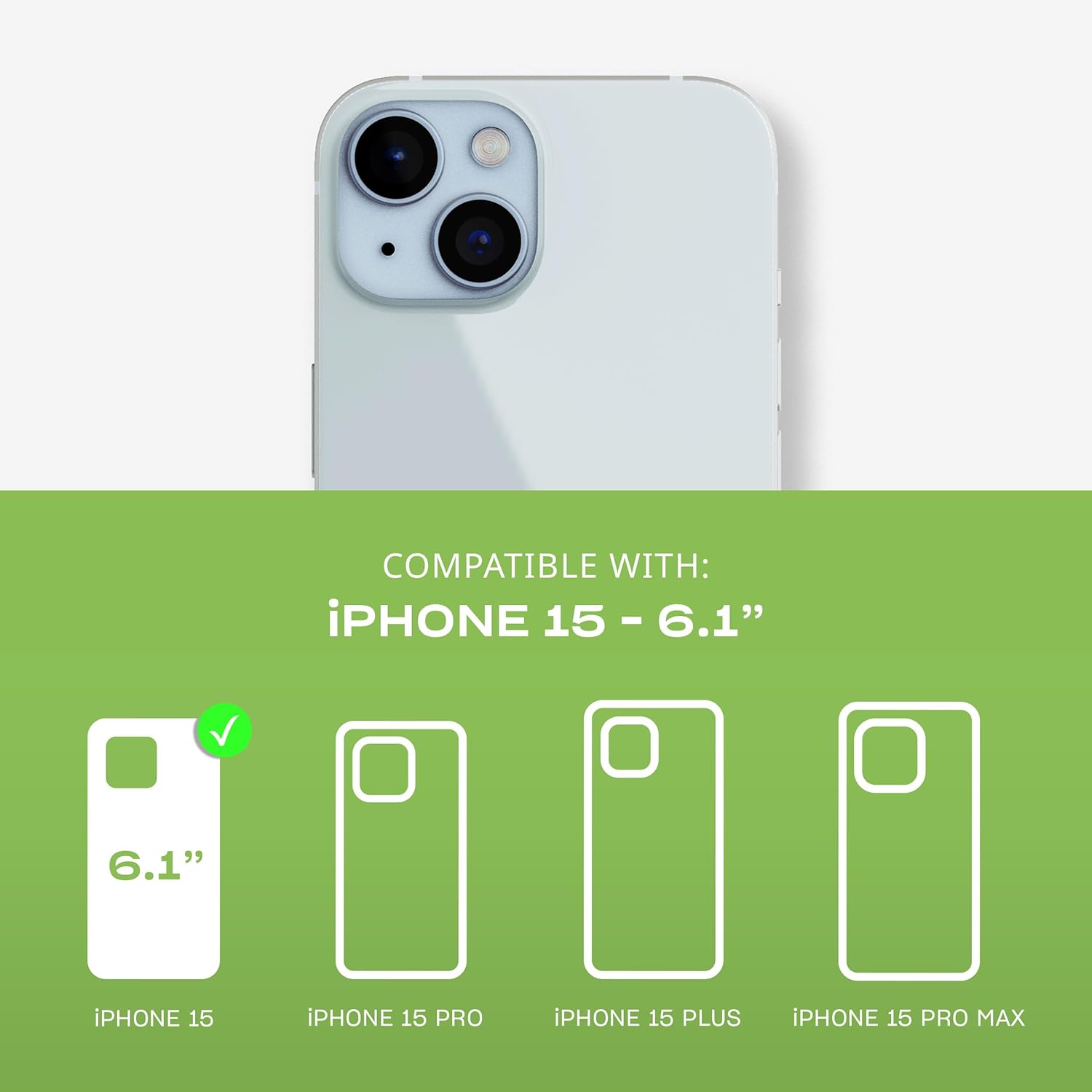 Tech21 Evo Sparkle – Funda para iPhone 15, compatible con MagSafe, funda de protección contra impactos, transparente solar