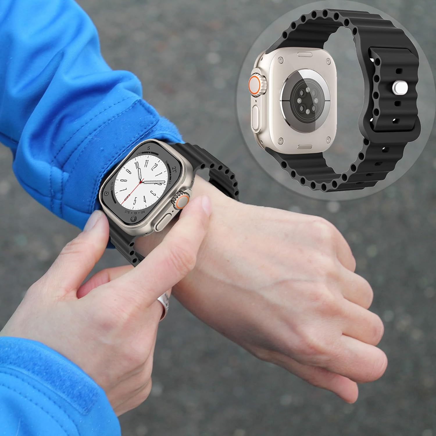 Correas de océano compatibles con Apple Watch Band 1.496 in 1.575 in 1.614 in 1.654 in 1.732 in 1.772 in 1.929 in