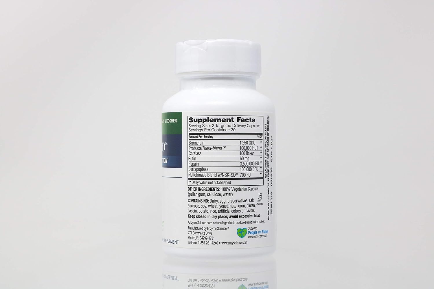 Myomend, 60 cápsulas  Apoyo muscular y articular  Formulado con bromelina y rutina  Suplemento de salud enzimática  vegano y kosher