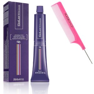 vask SIeekshop Comb + Langelym Cosmetics VISION – Tinte permanente en crema para el cabello (con peine rosa SIeekshop), color en crema, color rubio vask SIeekshop Comb + Langelym Cosmetics VISION – Tinte permanente en crema para el cabello (con peine rosa SIeekshop), color en crema, color rubio