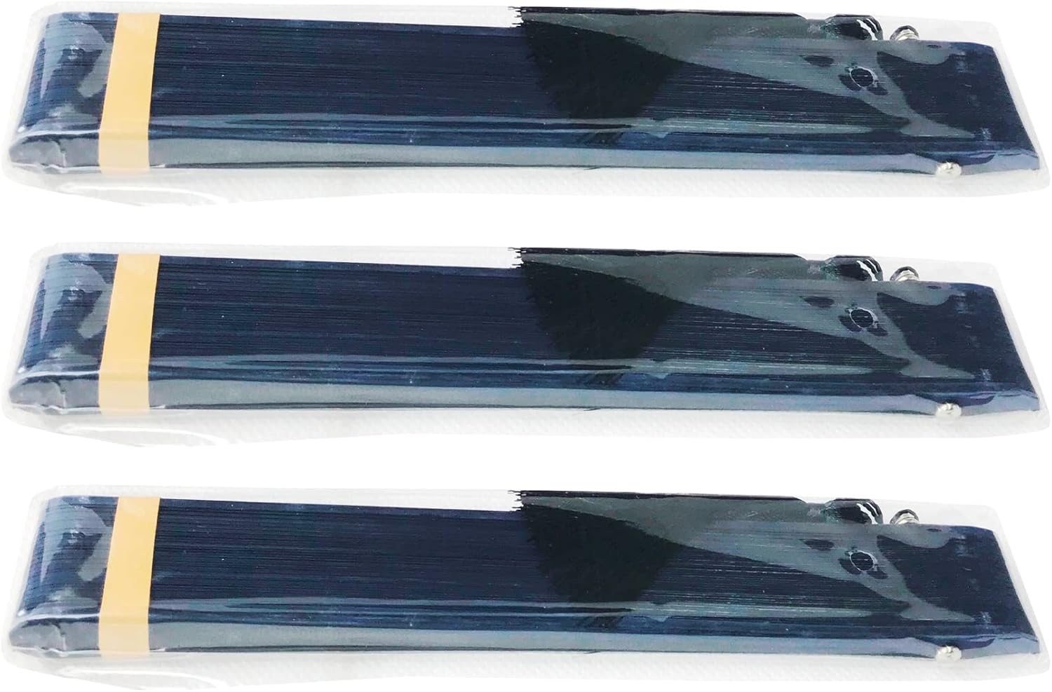 FANSOF.FANS Abanico plegable de madera azul marino grabado con una bolsa (HQF17)