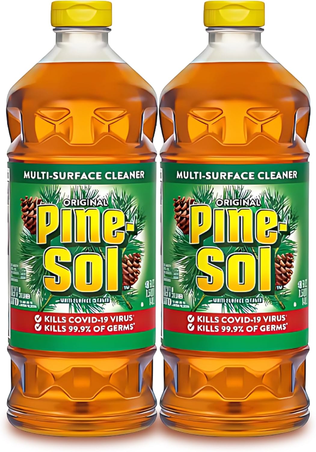 Pinesol Limpiador multisuperficie, paquete de 2 limpiadores y desodorantes multiusos de 40 onzas, limpiador original de superficies de aroma de