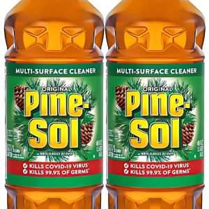 Pinesol Limpiador multisuperficie, paquete de 2 limpiadores y desodorantes multiusos de 40 onzas, limpiador original de superficies de aroma de Pinesol Limpiador multisuperficie, paquete de 2 limpiadores y desodorantes multiusos de 40 onzas, limpiador original de superficies de aroma de