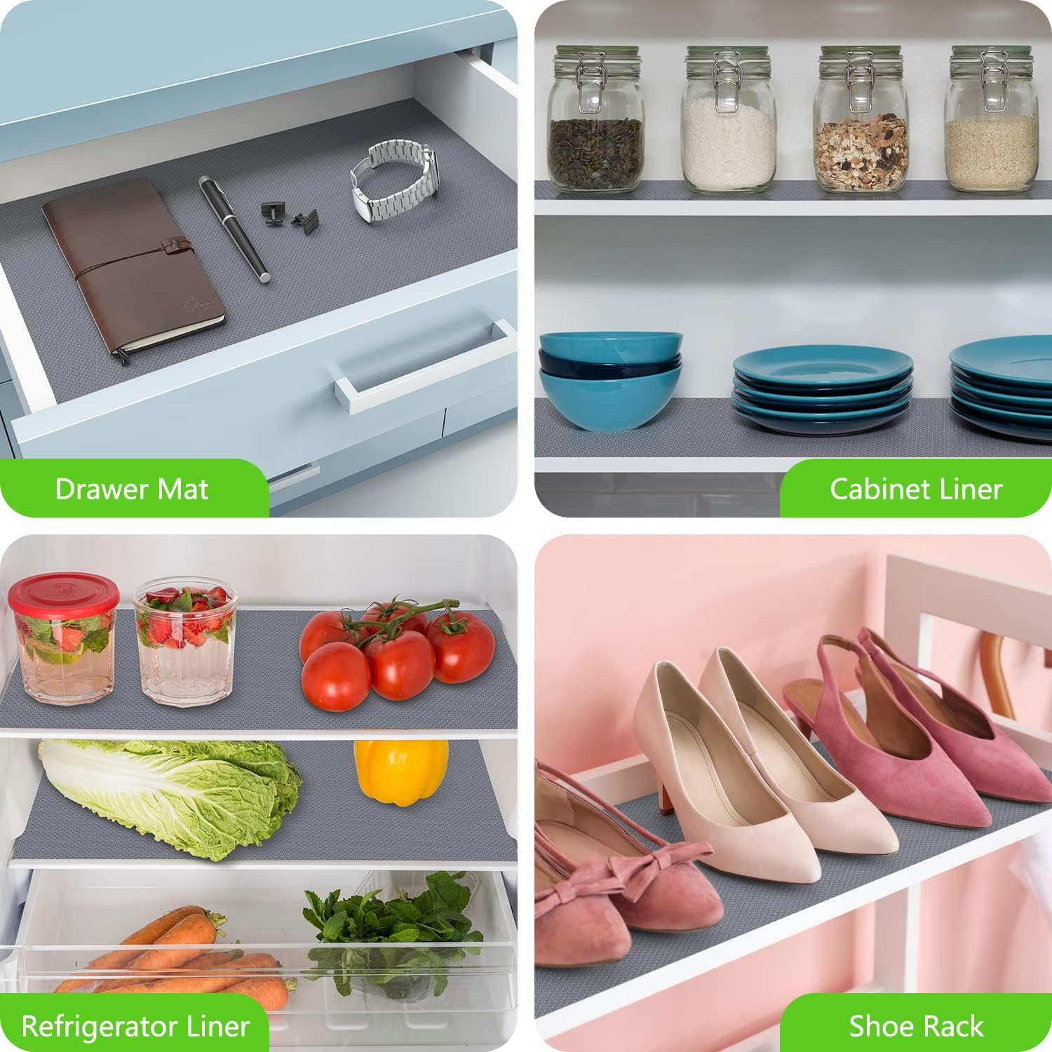 StaHom Revestimientos para armarios de cocina, revestimientos para refrigeradores, revestimientos impermeables para armarios de cocina, tapetes