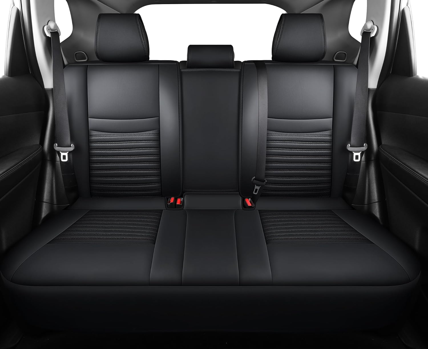 LINGVIDO Fundas de asiento personalizadas para Nissan Rogue 2014 2015 2016 2017 2018 2019 2020, juego completo, negro, no para híbridos y deportivos