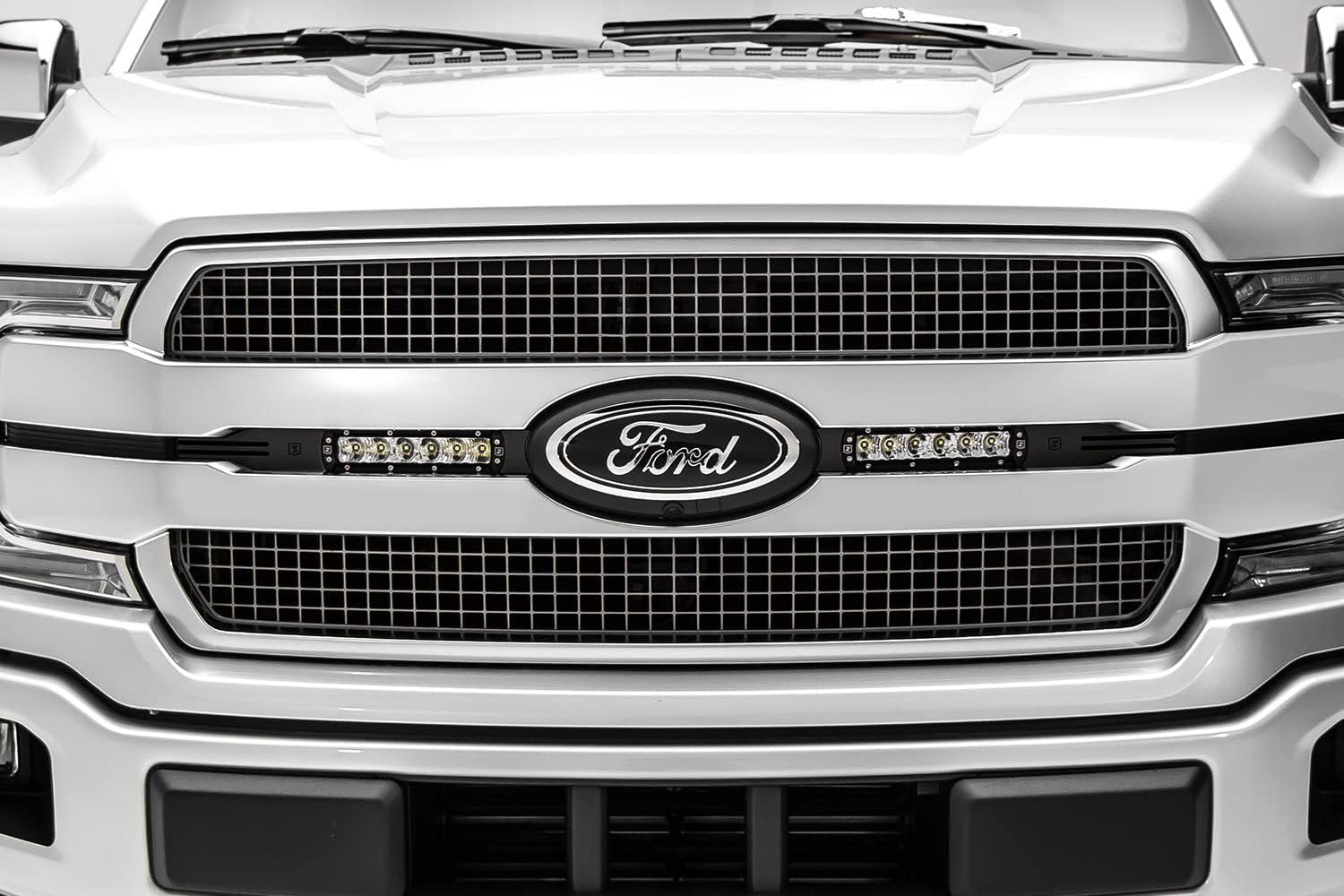 ZROADZ Kit LED de parrilla OEM Ford F-150 Platinum 2018-2019, incluye (2) barras de luz delgadas de una fila LED rectas de 6 pulgadas – PN