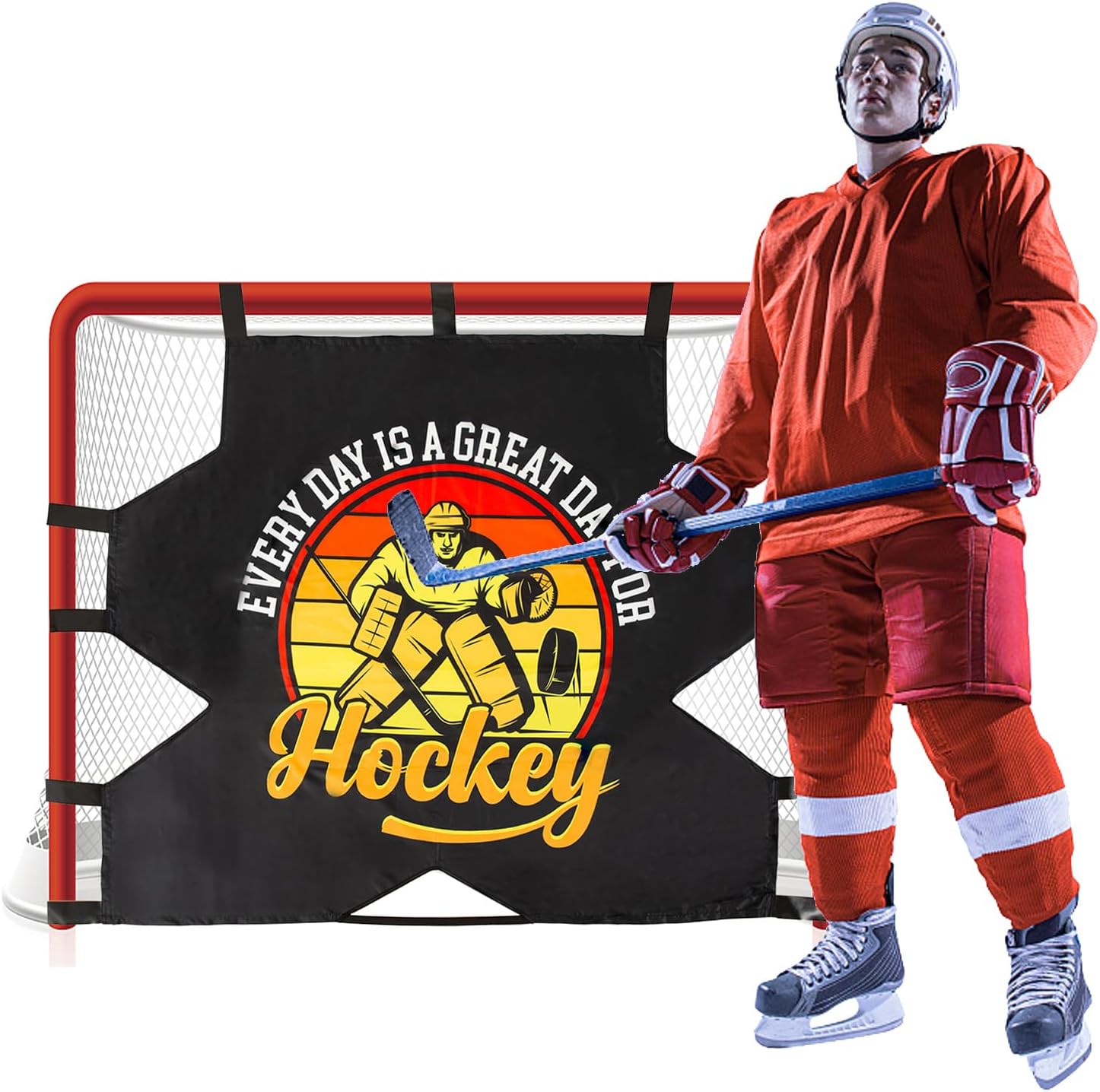 Objetivo de tiro de portero de hockey, objetivo de práctica de gol de hockey de la NHL, objetivo de portero de red de hockey callejero