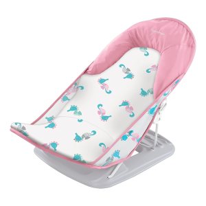 Summer Infant Bañista de lujo para bebé (caballito de mar)  Soporte de baño para uso en el fregadero o bañera  Incluye 3 posiciones reclinables Summer Infant Bañista de lujo para bebé (caballito de mar)  Soporte de baño para uso en el fregadero o bañera  Incluye 3 posiciones reclinables