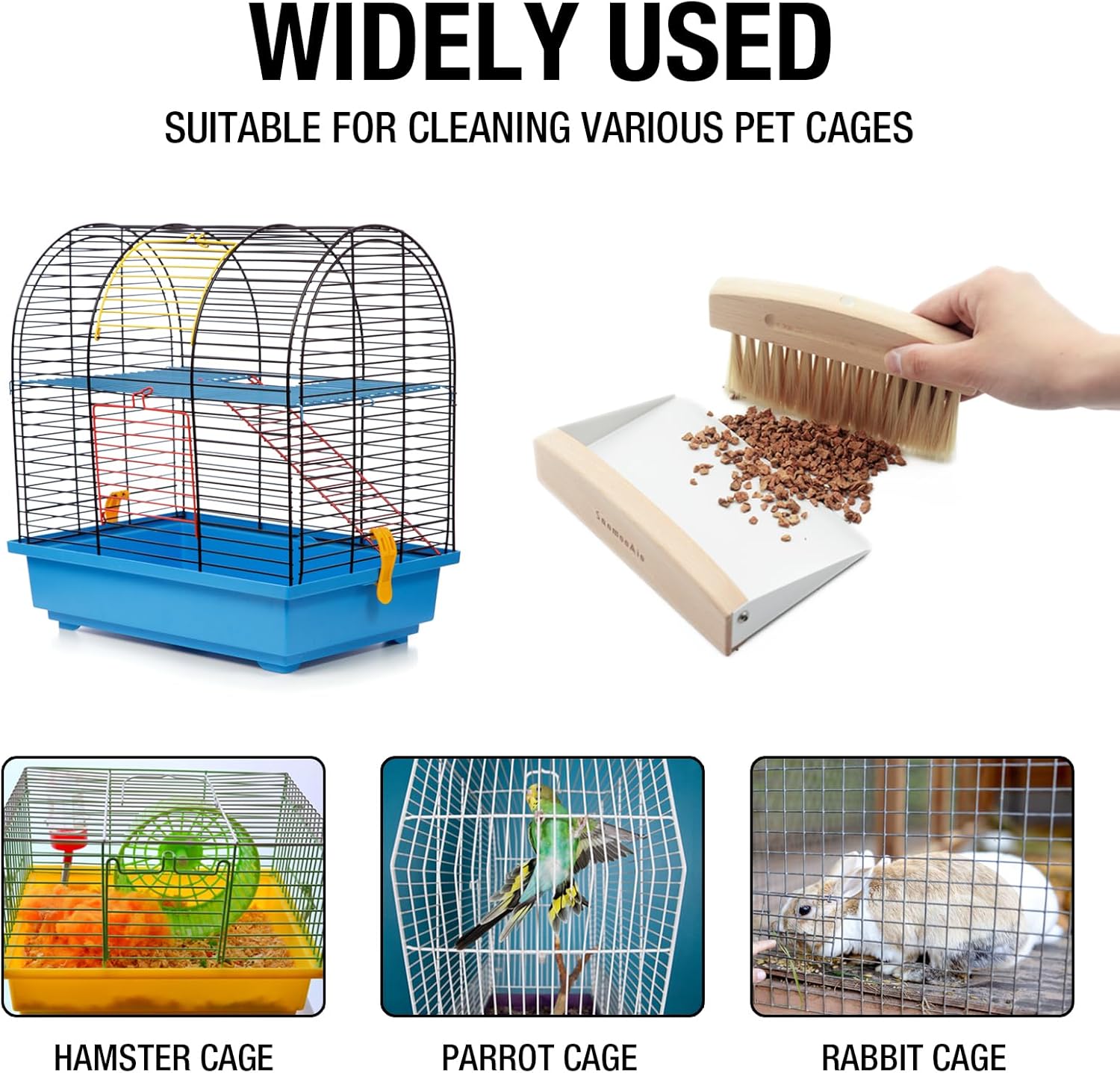 Kit de limpieza de jaulas pequeñas para mascotas, suministros de limpieza para conejillos de indias, gatos, erizos, hámsteres, chinchillas, conejos,
