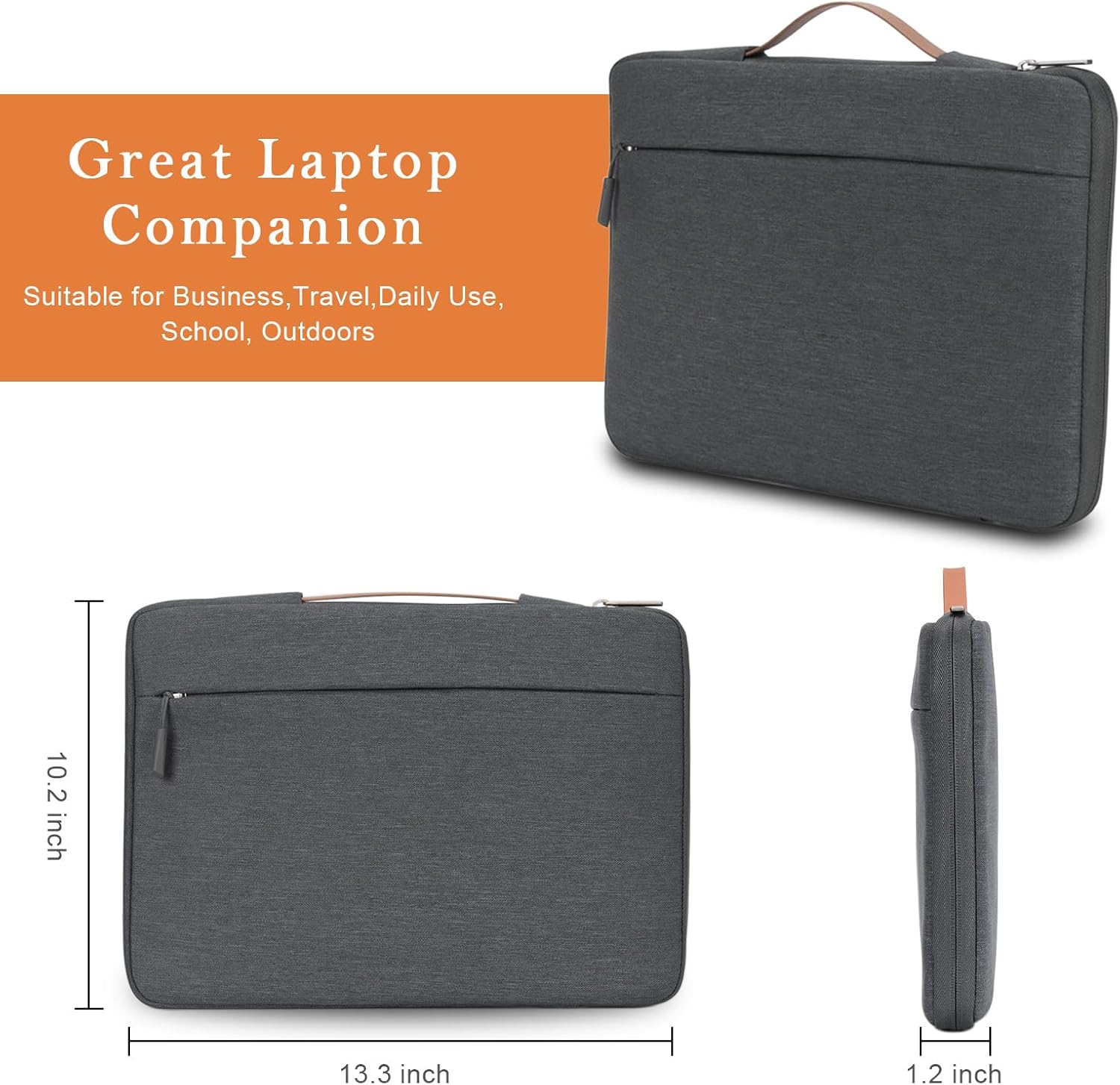 Funda para portátil, Gris oscuro