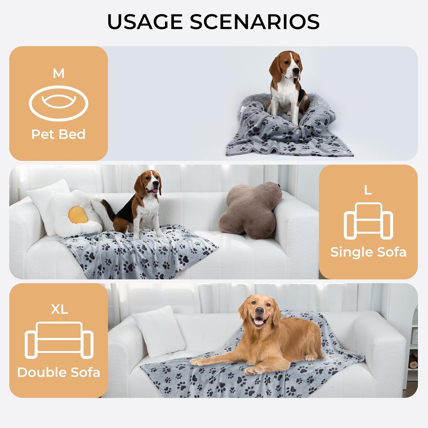 Mantas pequeñas de forro polar para perros, regalo para cachorros, manta calmante esencial para gatos, manta suave para perros medianos (57 x 40