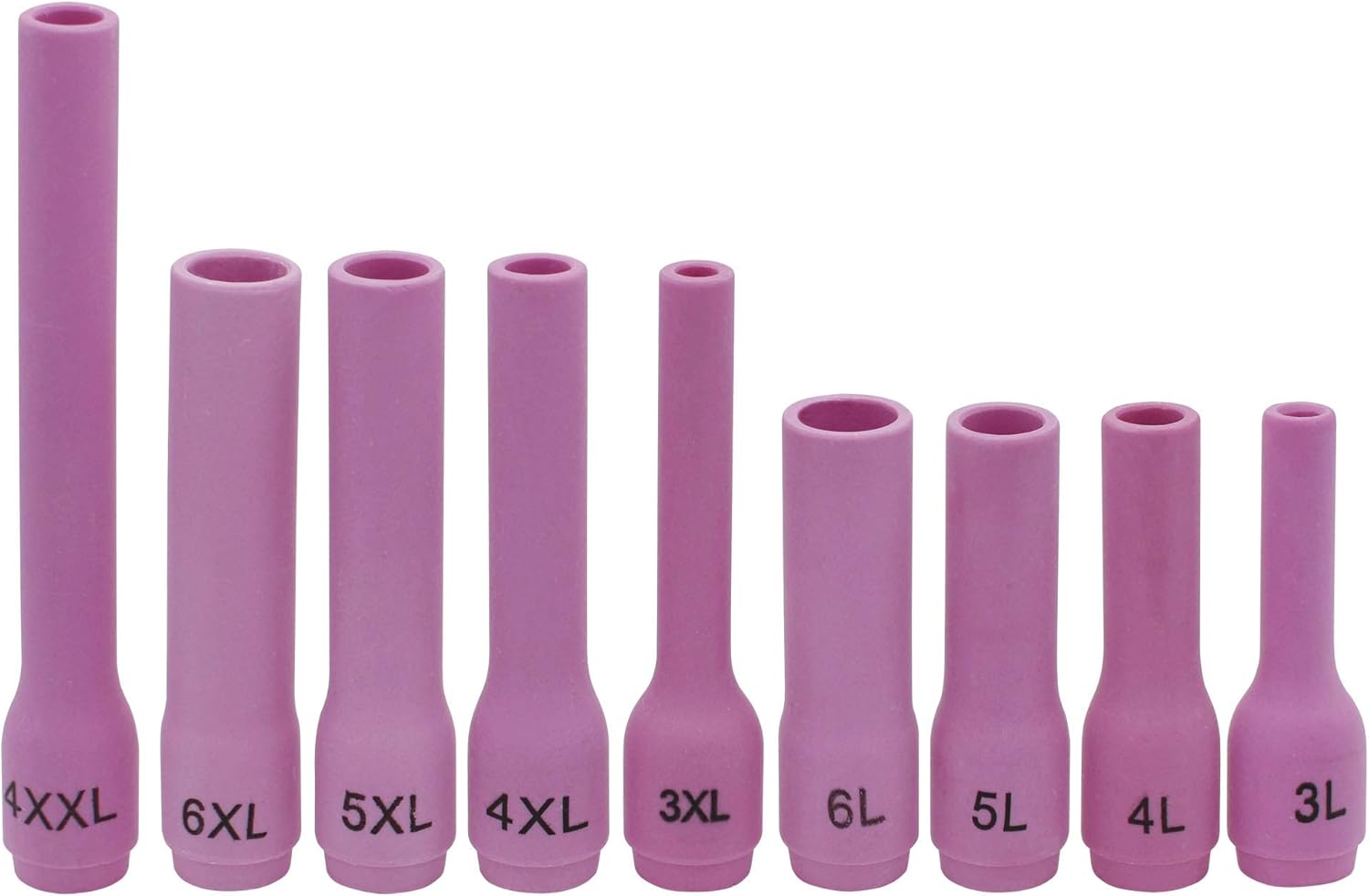 TIG soldadura antorcha larga alúmina cerámica taza boquillas kits 796F70  796F79 para la antorcha de soldadura TIG 9, 20 y 25 serie, 9pcs