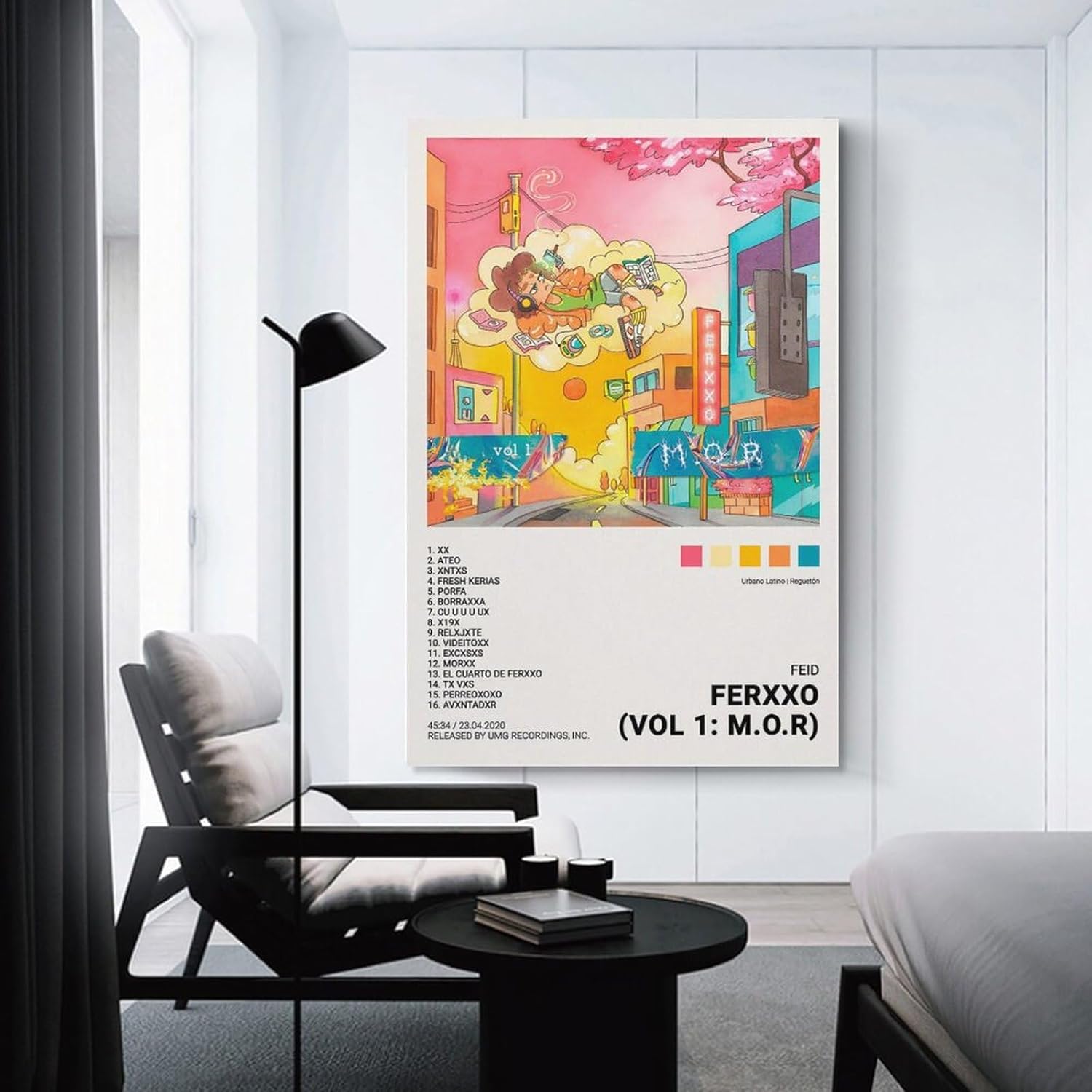 DAXXIN Feid – Ferxxo – Póster de 3 lienzos decorativos para pared, pintura artística para sala de estar, dormitorio, regalo, sin marco, estilo sin