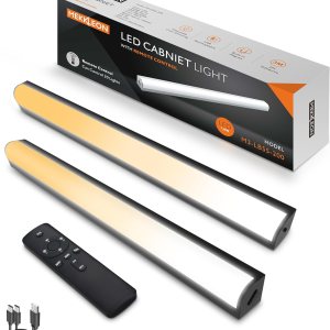 Luces para debajo del gabinete, paquete de 2 barras de luz magnéticas recargables, iluminación inalámbrica debajo del gabinete, luces de techo y Luces para debajo del gabinete, paquete de 2 barras de luz magnéticas recargables, iluminación inalámbrica debajo del gabinete, luces de techo y