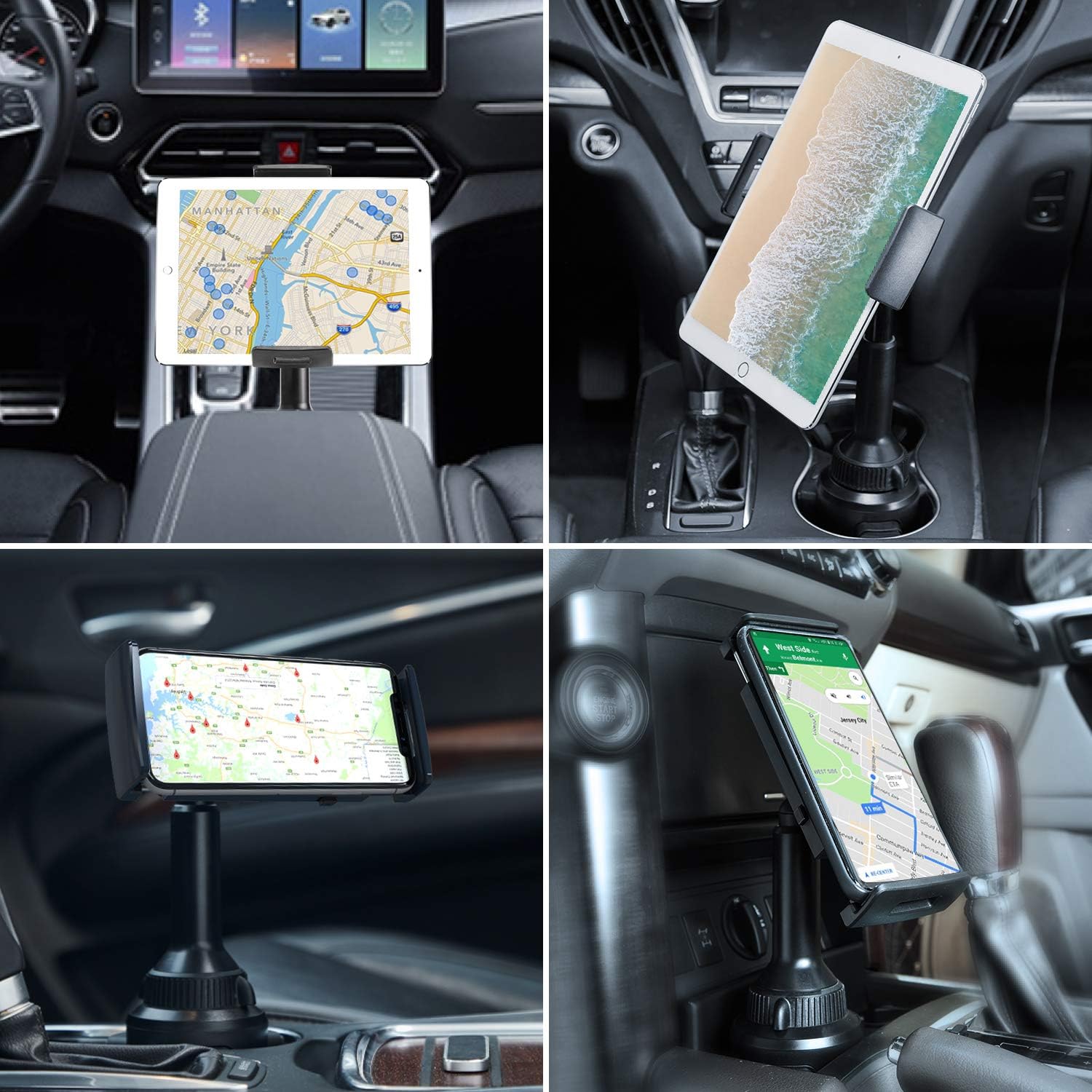 APPS2Car Soporte para tablet para automóvil, soporte para tableta de automóvil con abrazadera ajustable (hasta 8.3 pulgadas), soporte de iPad