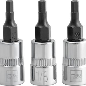 BRAZEN Enchufe hexagonal de 18 pulgadacontrolador Allen paquete de tres (unidad de 14 pulgadas, corto) BRAZEN Enchufe hexagonal de 18 pulgadacontrolador Allen paquete de tres (unidad de 14 pulgadas, corto)