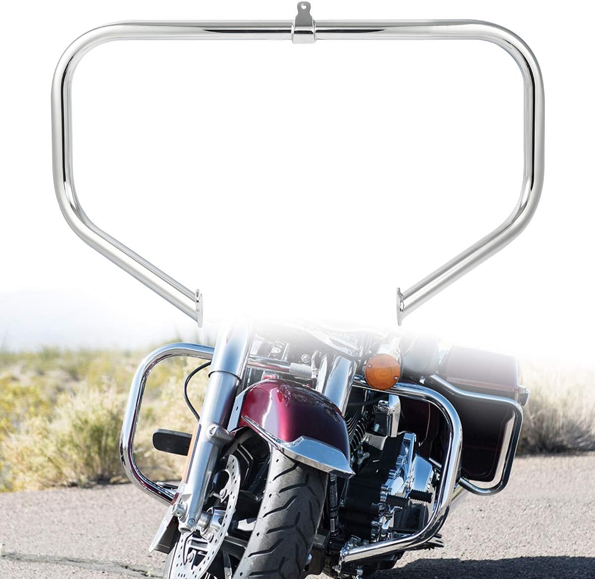 XFMT Barra de choque de carretera cromada para Harley Touring Road King Street Glide Road Glide Electra Glide Ultra Classic 2009-2023