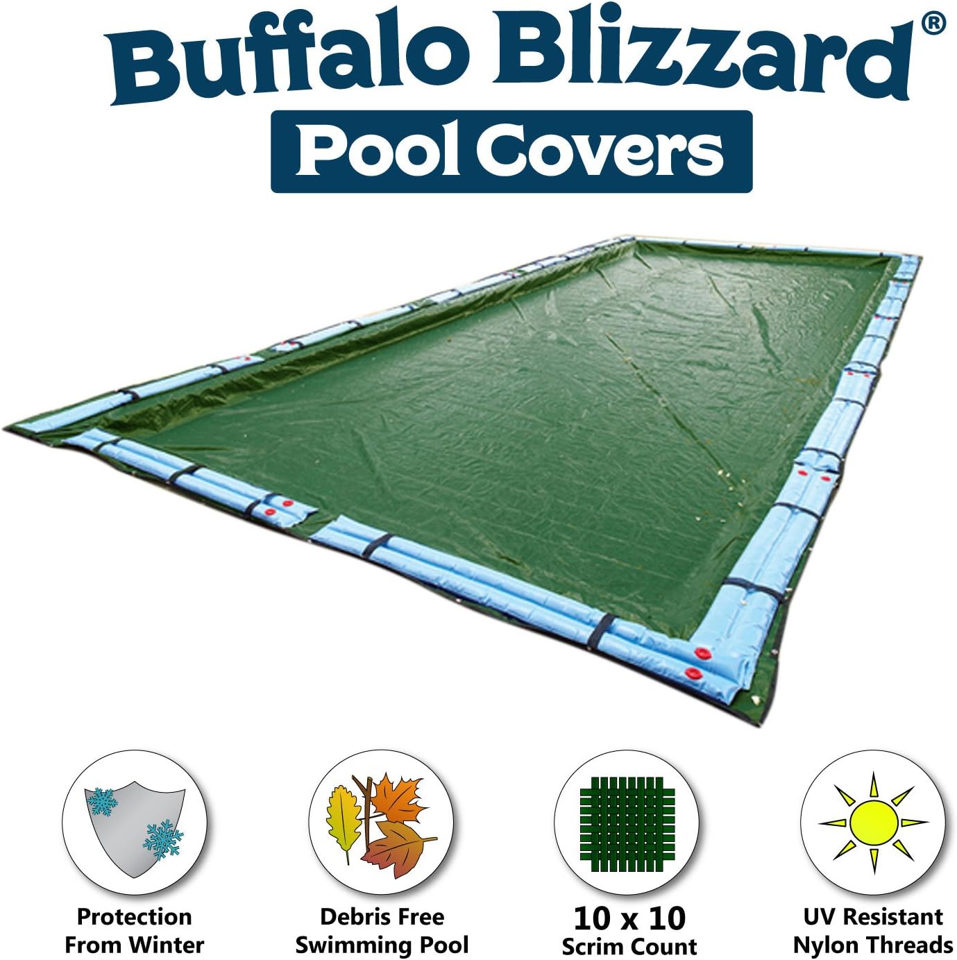 Buffalo Blizzard – Funda de invierno para albercas rectangulares de suelo.