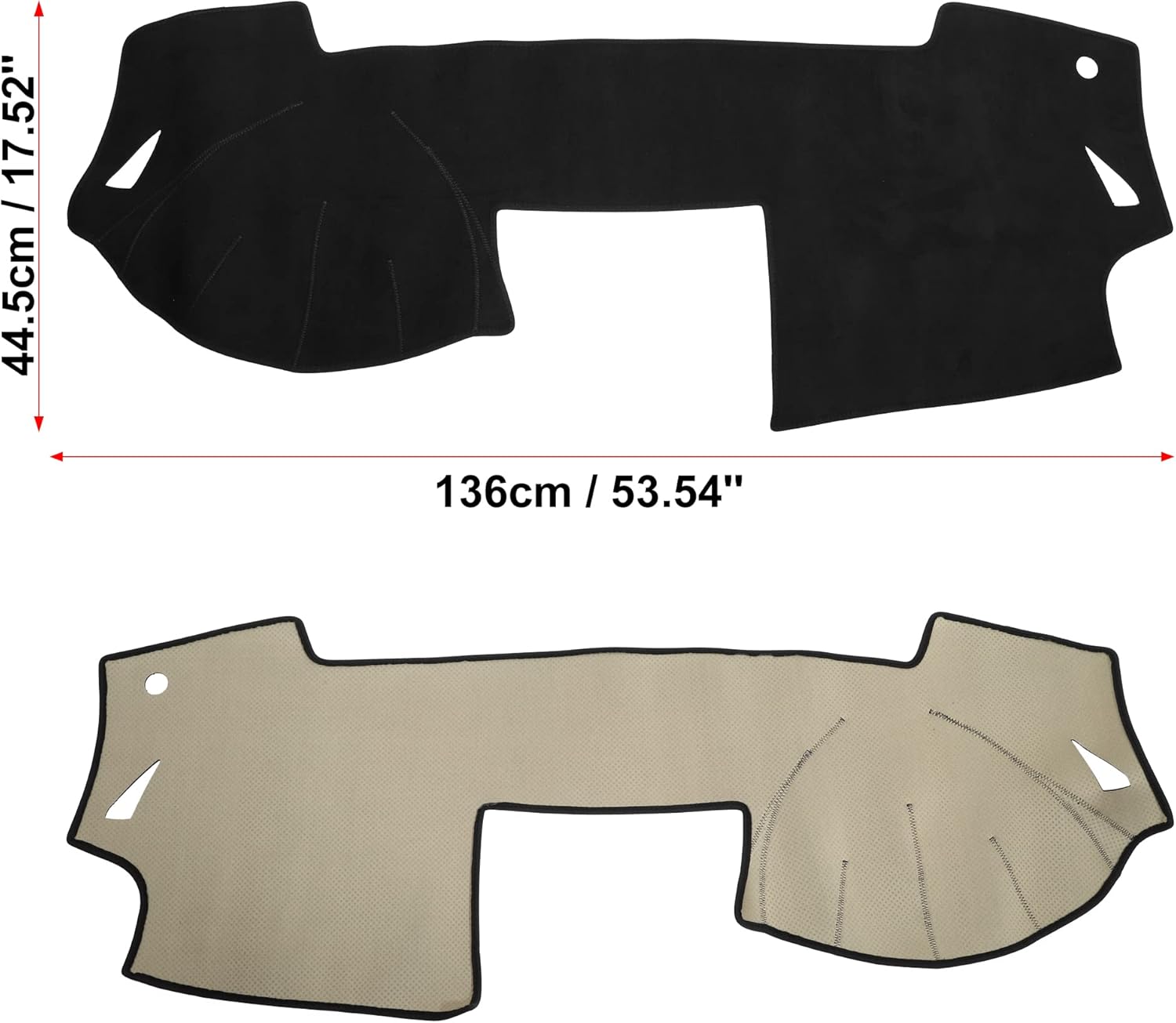 X AUTOHAUX Cubierta antideslizante para salpicadero de automóvil de gamuza sintética para Mazda 6 2009-2012, color negro