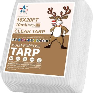 Lona de malla transparente impermeable de 10 mil resistente para resistencia a los rayos UV, lona de invernadero, lona grande con ojales, para Lona de malla transparente impermeable de 10 mil resistente para resistencia a los rayos UV, lona de invernadero, lona grande con ojales, para