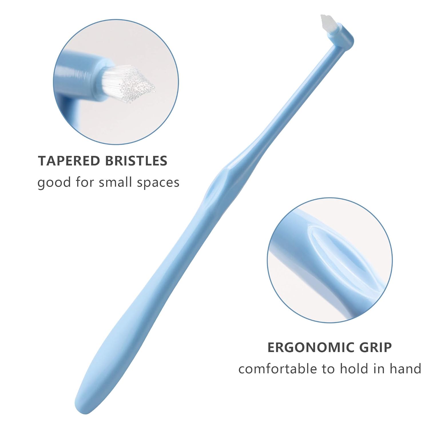 End-Tuft – Cepillo de dientes cónico, 6 piezas de cepillo de dientes copetudo, cepillo interespacial, cepillo de dientes Wisdom Gap para ortodoncia,