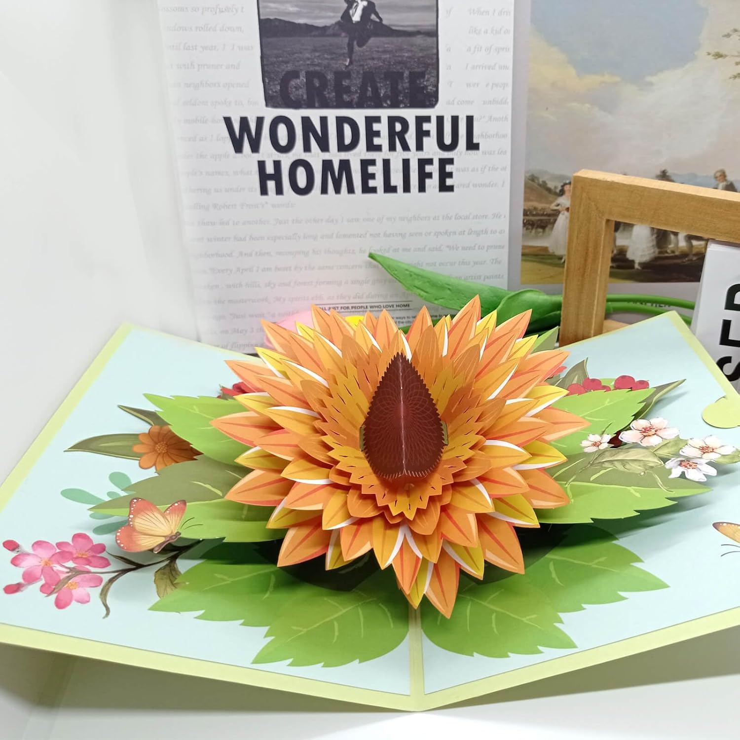 LINSINA Tarjeta de cumpleaños desplegable para mujeres y hombres, tarjeta de felicitación 3D, regalo de cumpleaños para mujeres, hombres, niños,