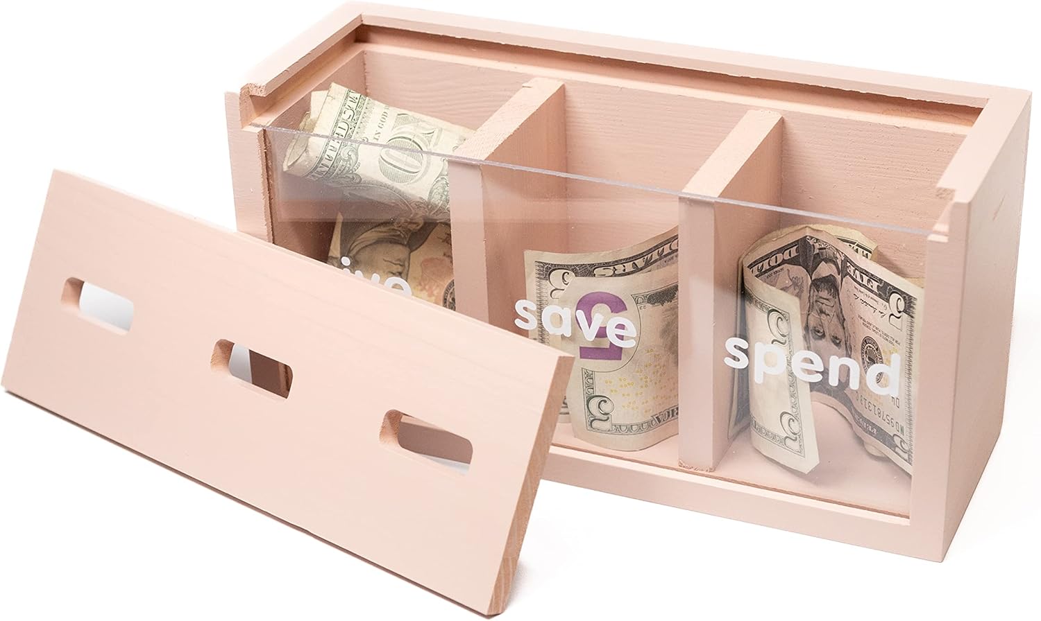 Alcancía para niños, alcancía para adultos, ahorro de dinero seguro para niños, caja de ahorro de monedas y efectivo (rosa)