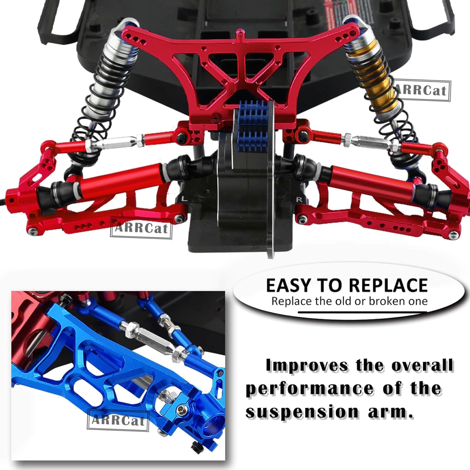 Piezas de mejora, tensores Camber Links para 110 Slash 2WD 4X4Rustler 2WD 4X4Hoss 2WD 4X4Stampede 2WD 4X4 RC camión, tensores ajustables de