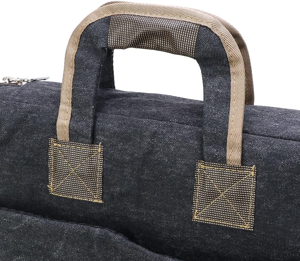 TRANSON Art Portfolio Case Artist Mochila Bolsa de Lona Grande 26″ x 19.5″ Color Negro