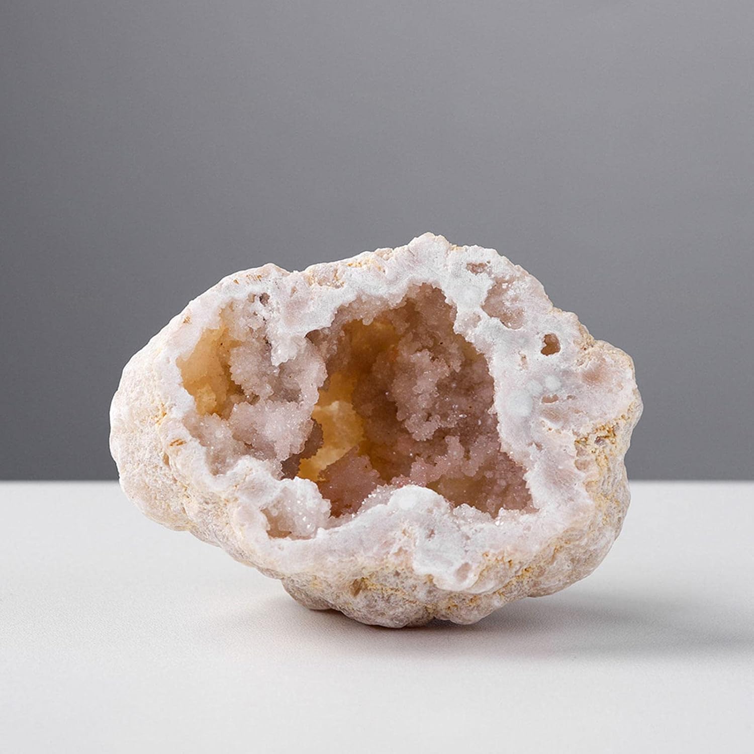 Rebanada de geoda de ágata natural, racimo de cuarzo, puntos de cristal, minerales, espécimen, racimo de cuarzo de cristal de alta energíaDruzy