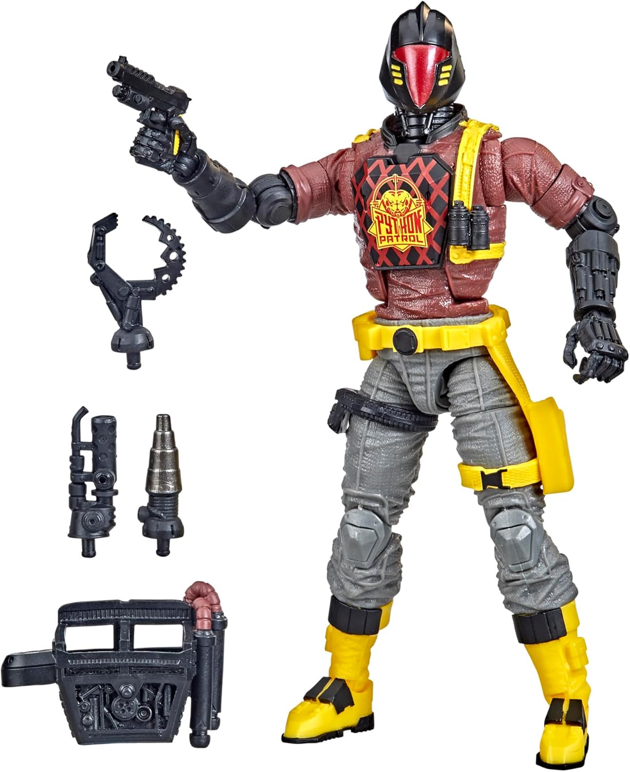 Hasbro G.I. Joe Classified Series Figure, 6″ Special B.A.T. Figure with Accessories – F4754, Red, Gray and Black
