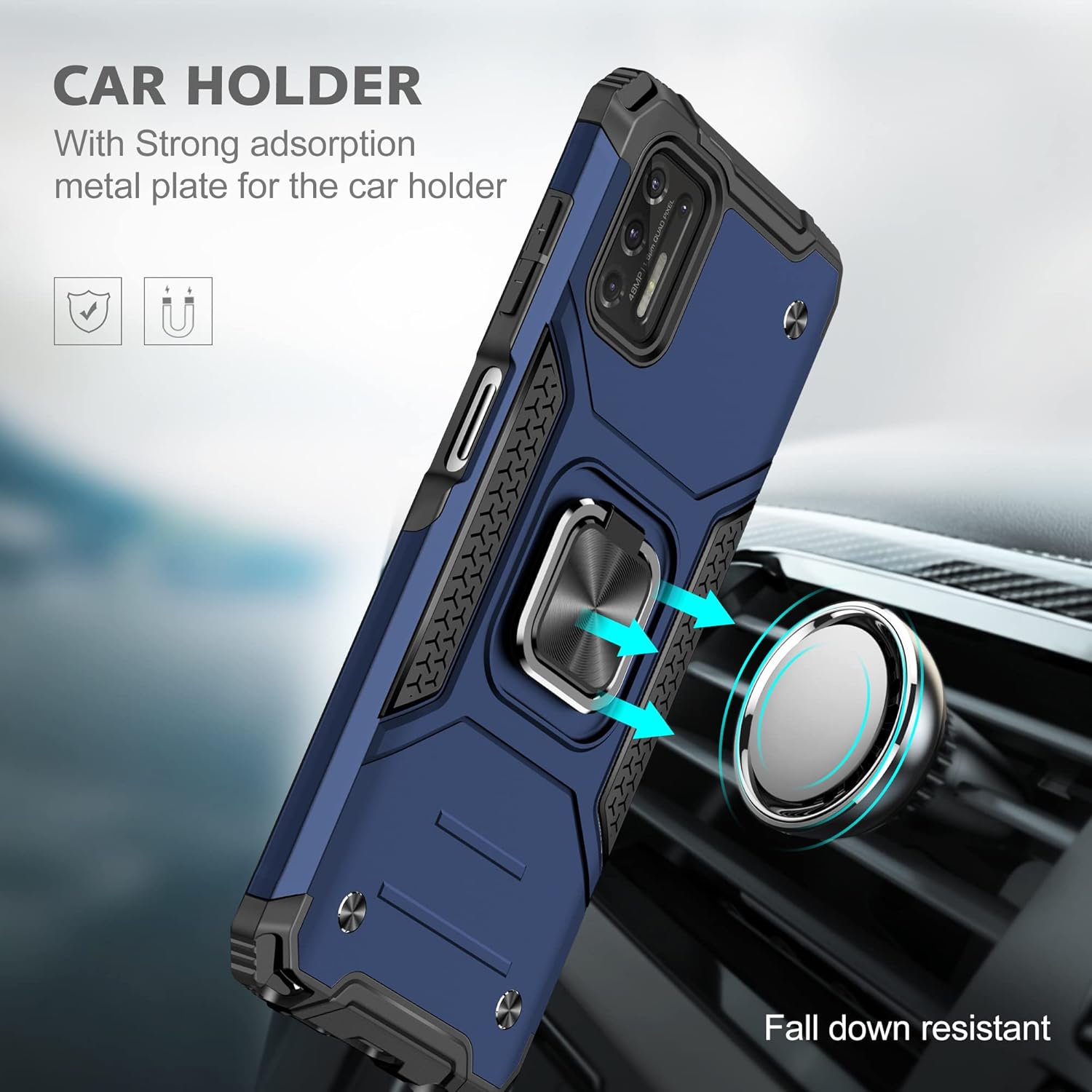 AYMECL Funda para Moto G Stylus 2021 (no compatible con 5G), Motorola Moto G Stylus 2021 con película nano a prueba de explosiones 2 unidades, grado