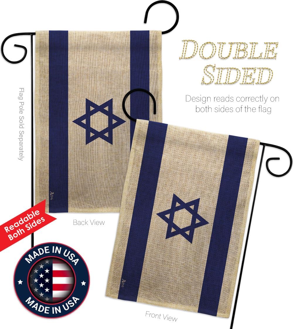 Bandera de Israel Bandera de arpillera israelí Bandera de pared césped, puerta de habitación, póster al aire libre, tapiz interior para el hogar,