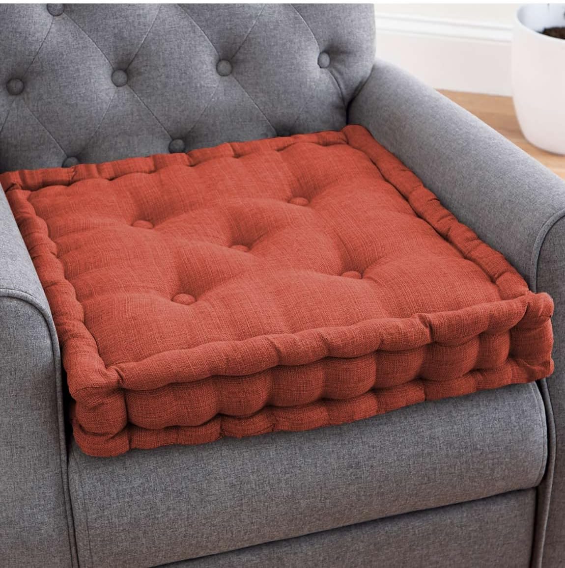Chums  Cojín de elevación fácil para sillón de 4 pulgadas  Terracota