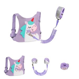Correa para niños pequeños, arnés de seguridad para caminar y muñeca antipérdida para niñasniños de viaje (morado) Correa para niños pequeños, arnés de seguridad para caminar y muñeca antipérdida para niñasniños de viaje (morado)