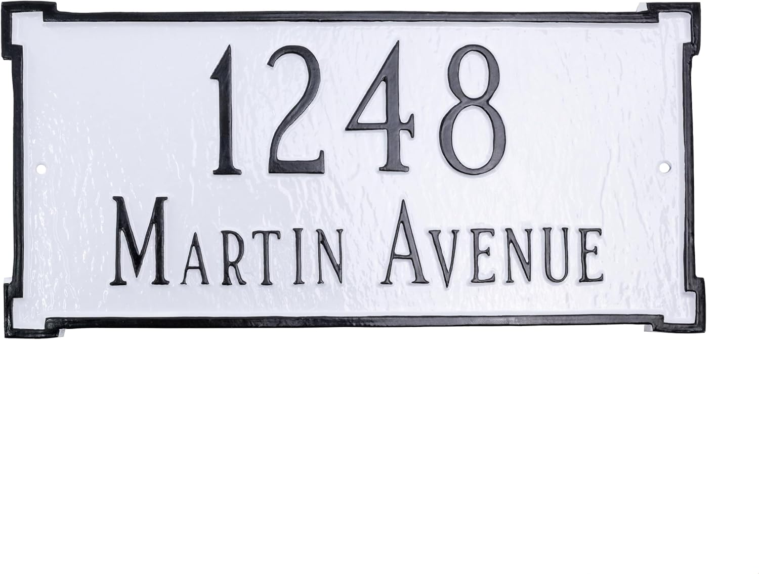 Placa de pared personalizada de metal fundido New Yorker TWO LINE – Letrero de dirección de montaje en pared para el hogar o al aire libre –