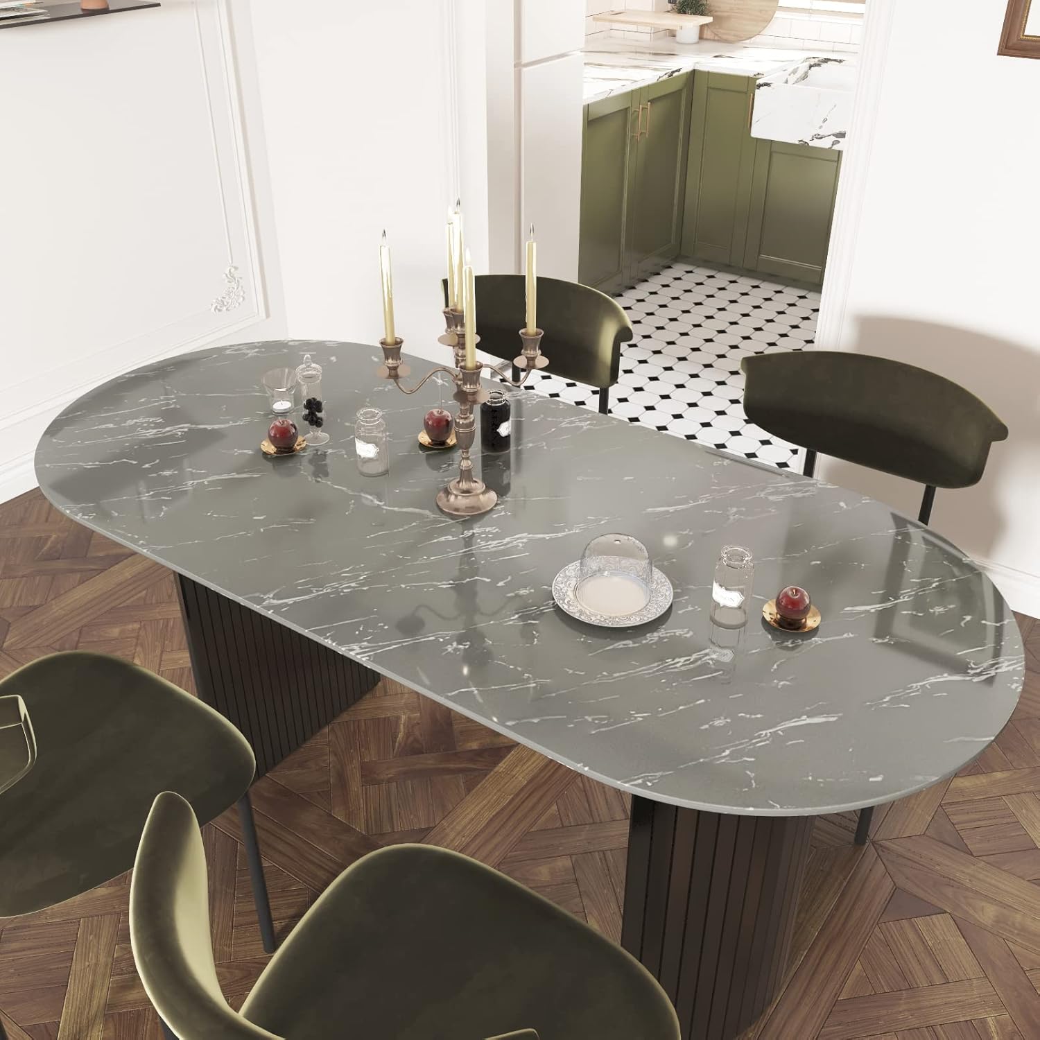 Papel de contacto de mármol de 15.8 x 393.7 pulgadas, papel tapiz de mármol gris, impermeable, autoadhesivo, papel de vinilo Revomable para cocina,