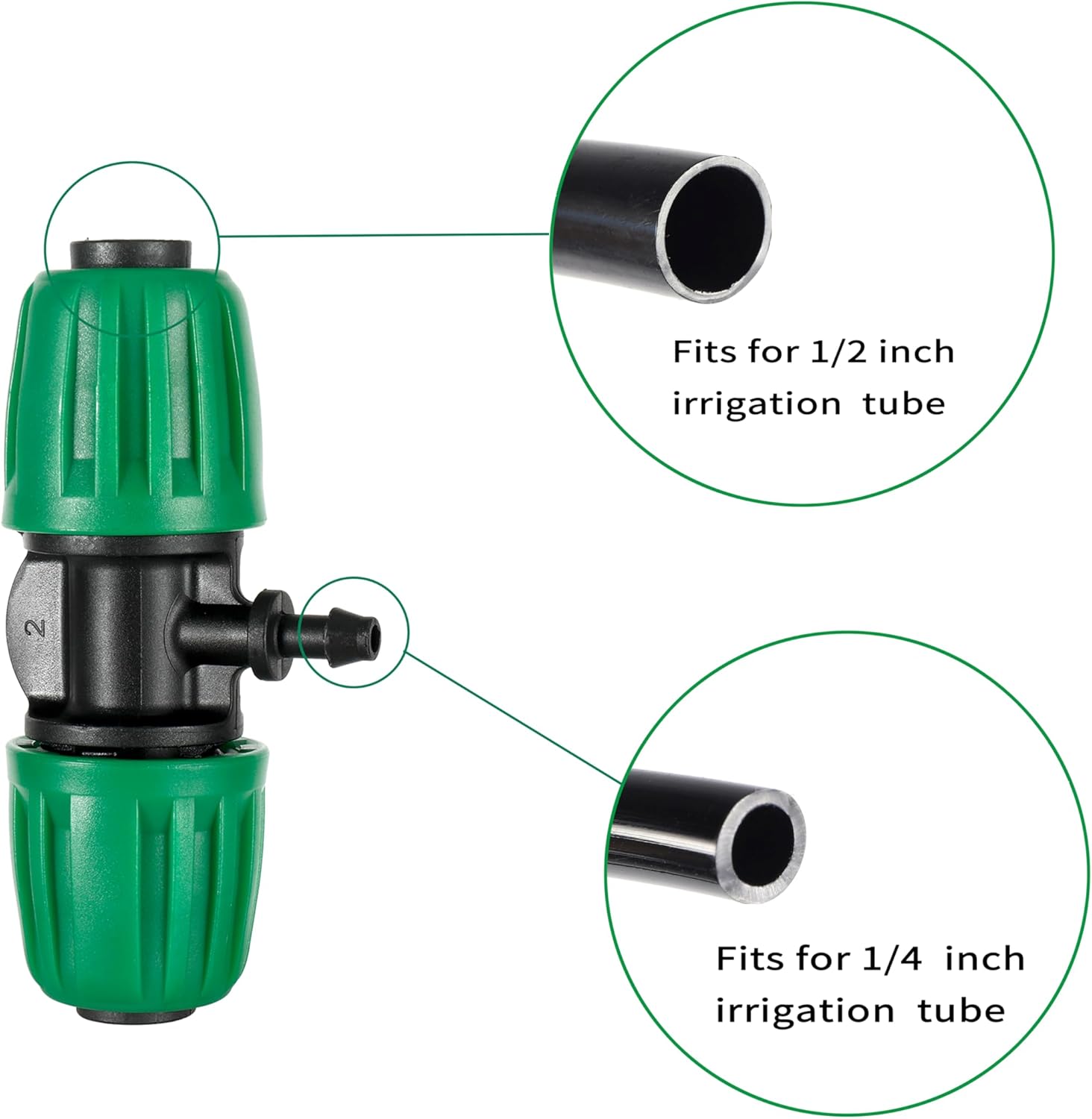 10 piezas de tubo de púas de 12 pulgada (12 pulgada de diámetro interior x 0.6-0.63 pulgadas de diámetro) de 0.630 in a 14 pulgadas, tubo de riego