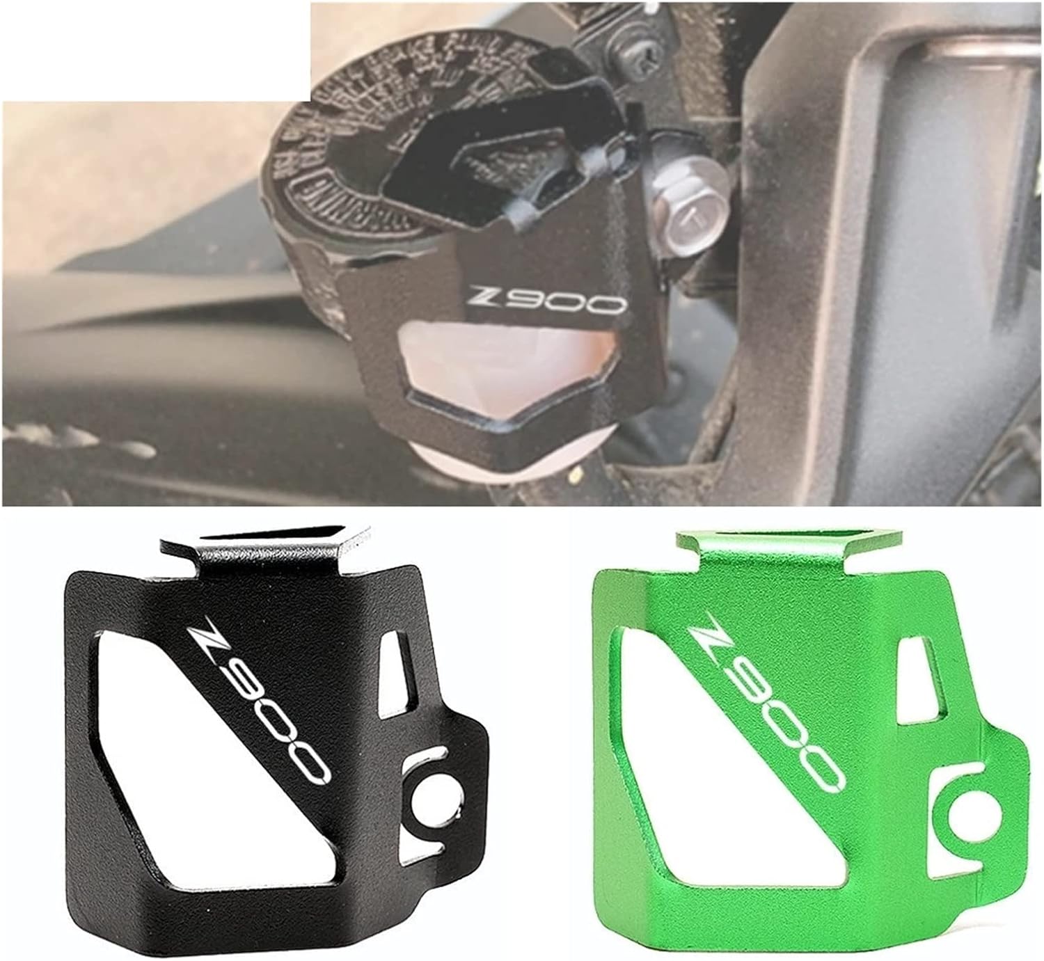 LCCDZ – Protector de depósito de líquido trasero de motocicleta compatible con Kawasaki Z900 Z 900 2017-2022 (color Z900 negro)